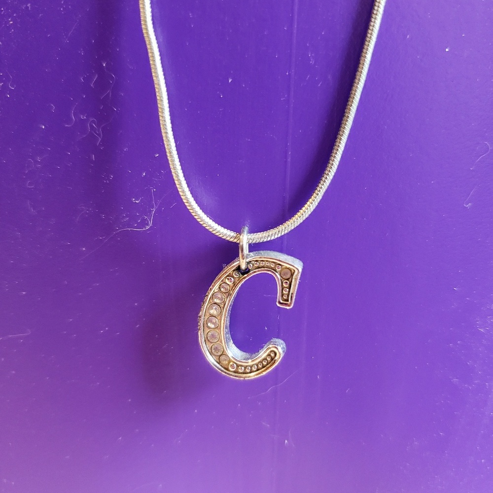 "C" initial necklace